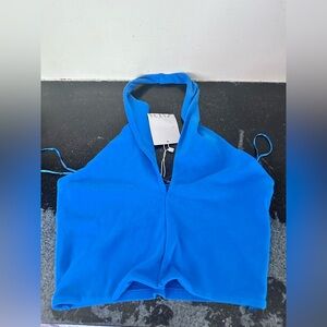 Zara Blue Halter Tank Top
